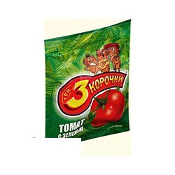 Сухарики Три корочки, томат с зеленью, 45г