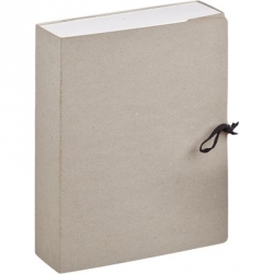 Короб архивный А4 переплетный картон серый (складной, 3.5 см, 2 х/б завязки) Арт. 479867
