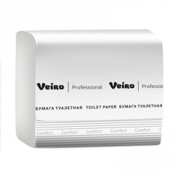 Туалетная бумага листовая Veiro L1 Comf 2-слойная 30 пачек по 250 листов