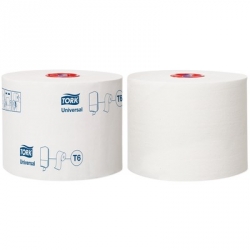 Туалетная бумага в рулонах Tork Mid-size Universal T6 127540 1-слойная 27 рулонов по 135 метров
