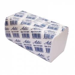 Полотенца бумажные листовые Aster Pro S131201 V-сложения 2-слойные 20 пачек по 200 листов