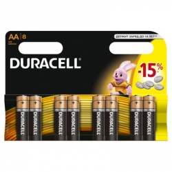 Батарейки Duracell Basic АА/LR6 8 штук