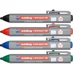 Набор маркеров для досок Edding retract 12, 1,5-3 мм, 4 шт.