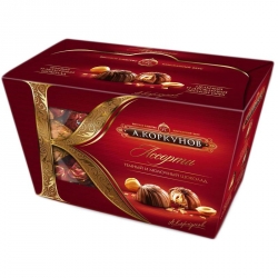 Шоколадные конфеты А.Коркунов ассорти темный и молочный шоколад 135 г