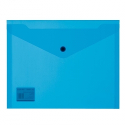 Папка-конверт Attache на кнопке А5 синяя 0.18 мм