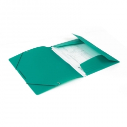 Папка на резинках Attache А4 пластиковая зеленая (0.45 мм, до 100 листов)