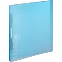 Папка-скоросшиватель с пружинным механизмом Attache Rainbow Style пластиковая А4 голубая (0.45 мм, до 150 листов)