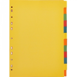 Разделитель листов Attache А4 картонный 12 листов цветной (297х210 мм)
