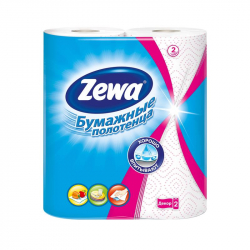 Полотенца бумажные ZEWA 2-сл.,белые с рис., 2 рул./уп. 
