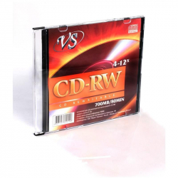 Диск CD-RW VS 700 Mb 4-12x (5 штук в упаковке)