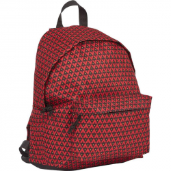 Рюкзак молодежный №1 School Красно-черные треугольники