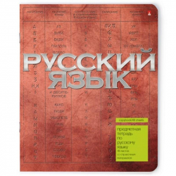 Тетрадь предметная по русскому языку Металлографика А5+ 48 листов в линейку