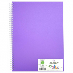 Блокнот Canson Notes А4 50 листов фиолетовый без линовки на спирали