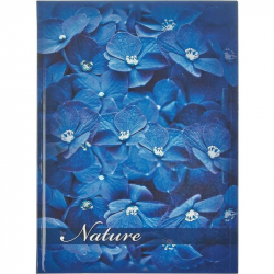 Блокнот Attache Flower А4 160 листов синий в клетку на сшивке (210х290 мм)