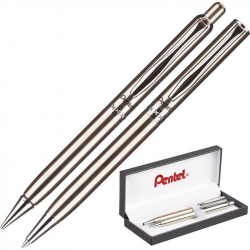 Набор PENTEL Sterling шариковая ручка + автокарандаш, хром