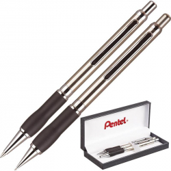 Набор PENTEL Sterling шариковая ручка + автокарандаш, сталь