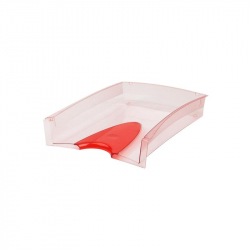 Лоток для бумаг горизонтальный Attache тонированный красный (2 штуки в упаковке)
