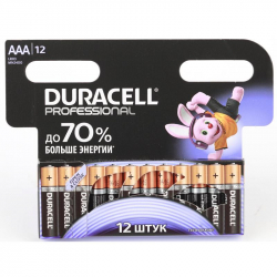 Батарейки Duracell Professional мизинчиковые ААА LR03 (12 штук в упаковке)