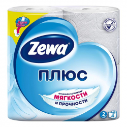 Бумага туалетная Zewa Plus (2-слойная, белая, 4 рулона в упаковке) 