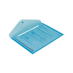Папка конверт с кнопкой КНК 180 прозрачно-синяя 
