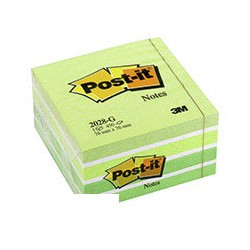 Блок-кубик 3M Post-it 2028-G (76 -76мм, 5 цветов зеленая пастель) 