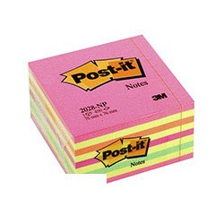 Блок-кубик Post-it (76*76мм, 5 цветов неон розовый, 450 листов) 