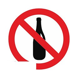 Вход с напитками запрещен (плёнка ПВХ, D150) 