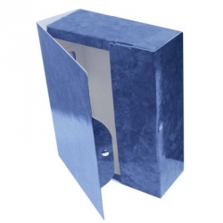 Папка архивная Attache на кнопке 150 мм синий мрамор ламинированный картон Арт. 478254