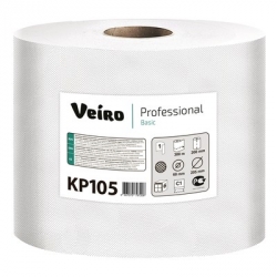  Полотенца бумажные в рулонах Veiro C1 Basic 1-слойные 6 рулонов по 300 метров
