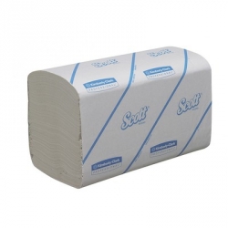 Полотенца бумажные листовые Kimberly-Clark Scott Perform S/Z-сложения 1-слойные 15 пачек по 212 листов