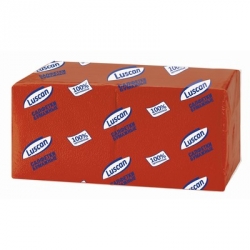 Салфетки бумажные Luscan Profi Pack 1-слойные (24x24 см, красные, 400 штук в упаковке)