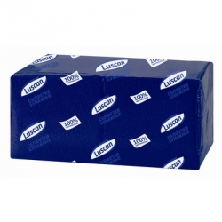 Салфетки бумажные Luscan Profi Pack 1-слойные (24x24 см, синие, 400 штук в упаковке)