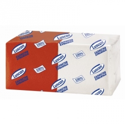  Салфетки бумажные Luscan Profi Pack микс 1-слойные (24x24 см, белые/красные, 250 штук в упаковке)