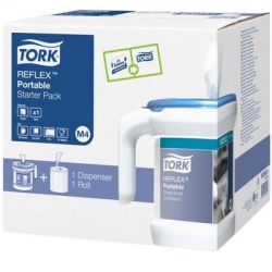 Держатель для рулонных полотенец Tork Reflex 473126 переносной стартовый набор пластиковый белый