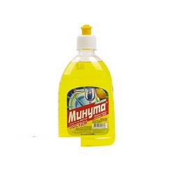 Жидкость для мытья посуды "Минута", лимонная отдушка (0,5л) 