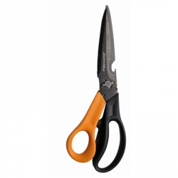 Ножницы 230 мм с пластиковыми ручками Fiskars, черный/оранжевый