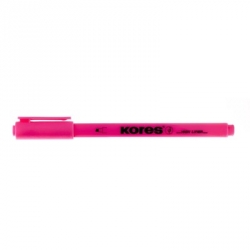 Текстовыделитель Kores розовый (толщина линии 0.5-3.5 мм)