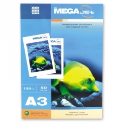 Бумага для струйной печати MEGA Jet (матовая, А3, 120г/м2, 50 листов) 