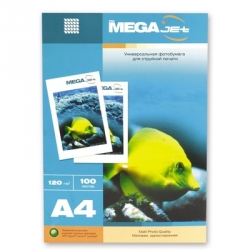 Бумага для струйной печати MEGA Jet (матовая, А4, 120г/м2, 100 листов) 