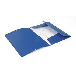 Папка на резинках Attache А4 пластиковая синяя (0.45 мм, до 100 листов)