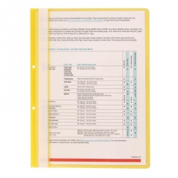 Папка-скоросшиватель с перфорацией на корешке Attache прозрачная пластиковая А4 желтая 