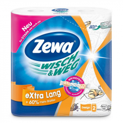 Полотенца бумажные Zewa W&W (белые с рисунком, с тиснением, 2-слойные, 2шт./уп.) 