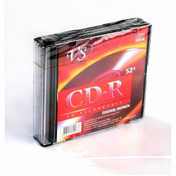 Диск CD-R VS 700 Mb 52x (5 штук в упаковке)