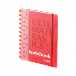 Блокнот Альт Ultimate Basics Project book А4 80 листов в ассортименте в клетку с линейкой 4 разделителя на кольцах(235х300) мм)